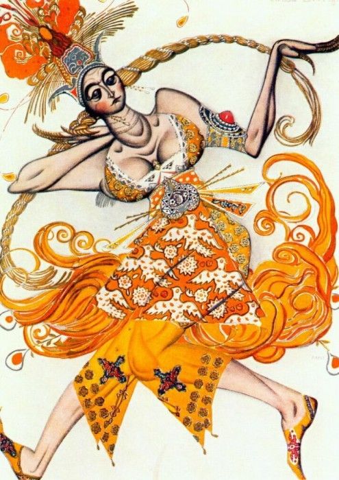 bakst loiseau-de-feu costume 1913. , 