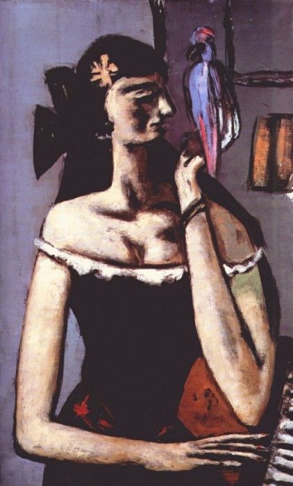 beckmann woman with parrot 1946. , 