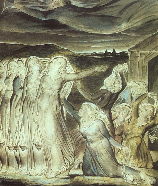 BLAKE - THE PARABLE OF THE WISE AND FOOLISH VIRGINS, 1822,(1). , 