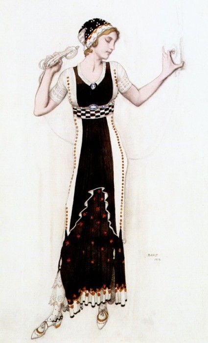 bakst fantasy on modern costume (atalanta) 1912. , 