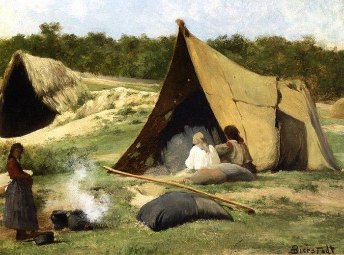 Bierstadt Albert Indian Camp. , 