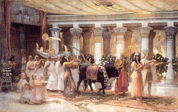 Bridgman F The Procession of the Sacred Bull Anubis. ,  