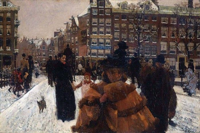 Breitner George Hendrik The Singelbrug in Amsterdam Sun.   