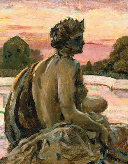Beckwith James Carroll One of the Figures at the Parterre d-Eau. ,  