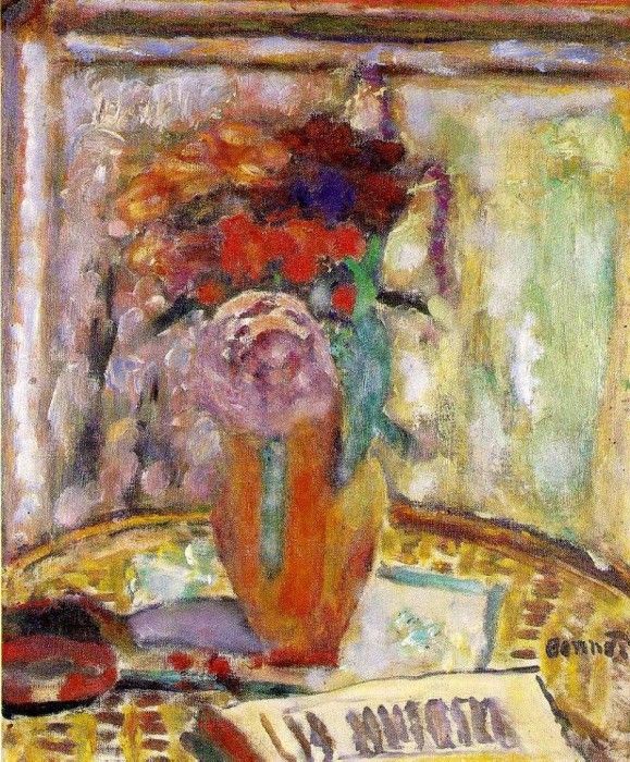 Bonnard Vase de fleurs, 1945, 39 x 32 cm, Private, France. , 