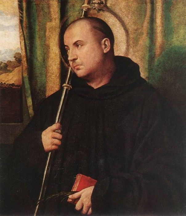 MORETTO da Brescia A Saint Monk. ,  