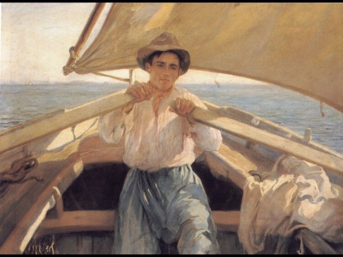 A Young Man In A Boat. , 