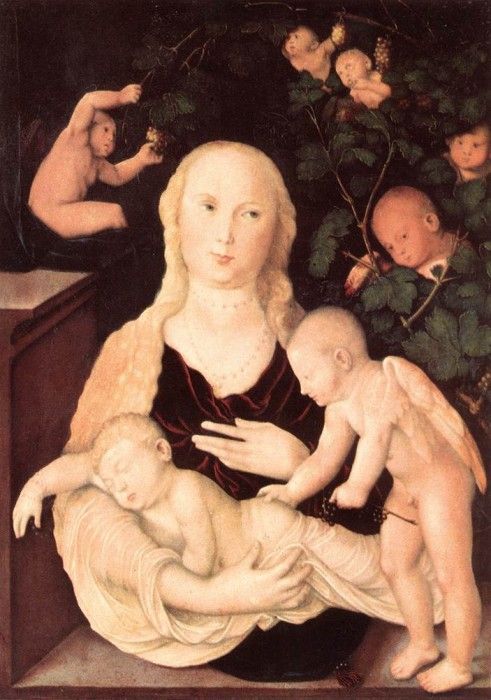 BALDUNG GRIEN Hans Virgin Of The Vine Trellis.  Grien, 