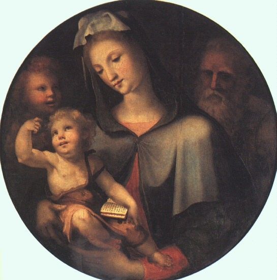BECCAFUMI Domenico The Holy Family With Young Saint John. , 