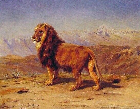 Lion in a Landscape. , -