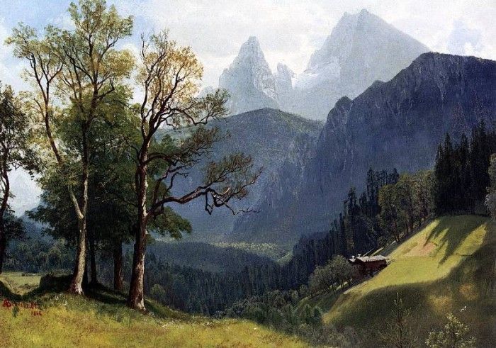 Bierstadt Albert Tyrolean Lansscape. , 