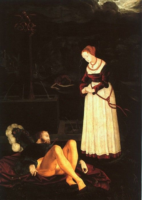 Baldung Grien Pyramus & Thisbe, 1530, oil on panel, Gemaldeg.  Grien, 