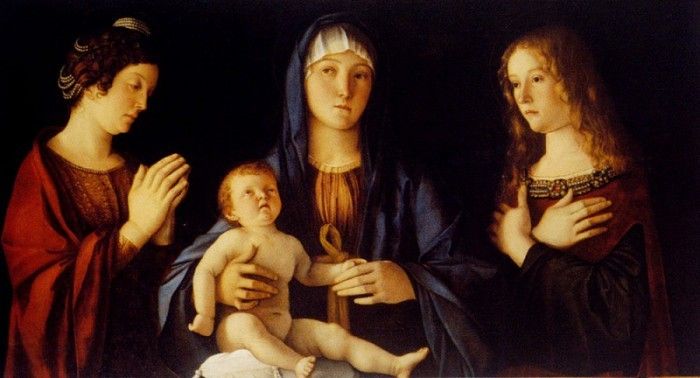 Bellini Giovanni Virgin And Child Betwwn St Catherine And St Mary. , 