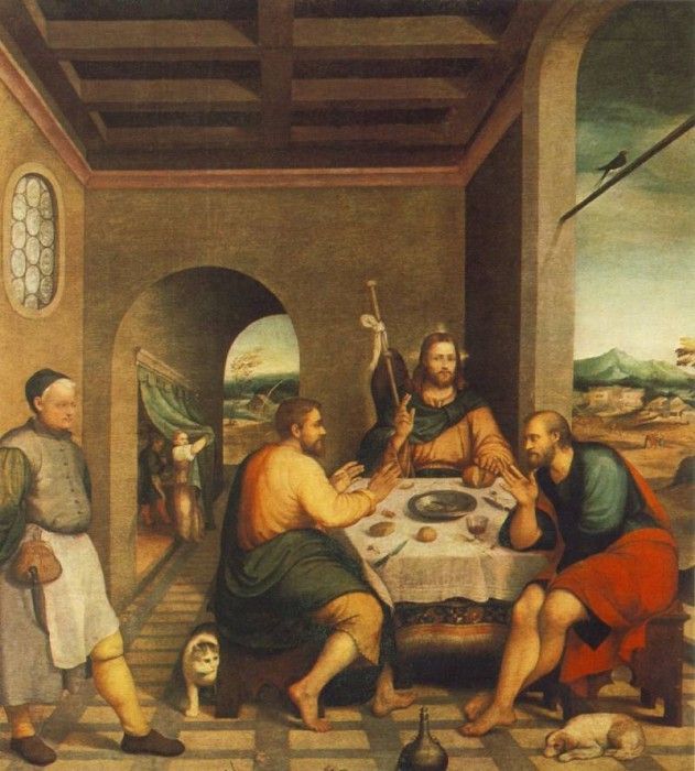 Bassano,J. Supper at Emmaus, ca 1538, 235x250 cm, Chiesa, Ci. ,    