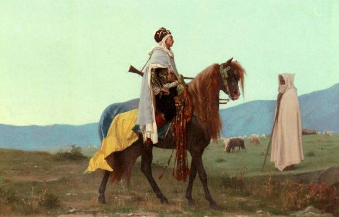 Boulanger Gustave Clarence Rudolphe An Arab Horseman.    