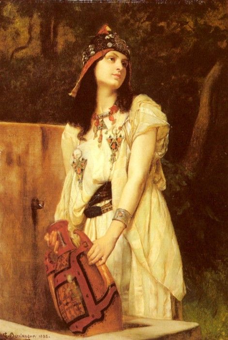 Boulanger Gustave Clarence Rodolphe A Woman With An Urn.    