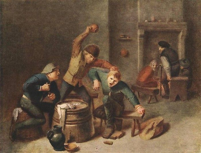 BROUWER Adriaen Brawling Peasants. , 