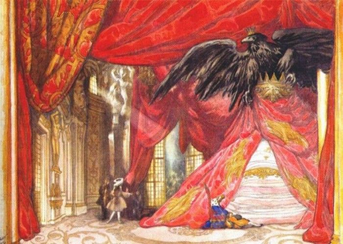bakst the-sleeping-beauty design-for-scene-iv (the-awakening) 1921. , 