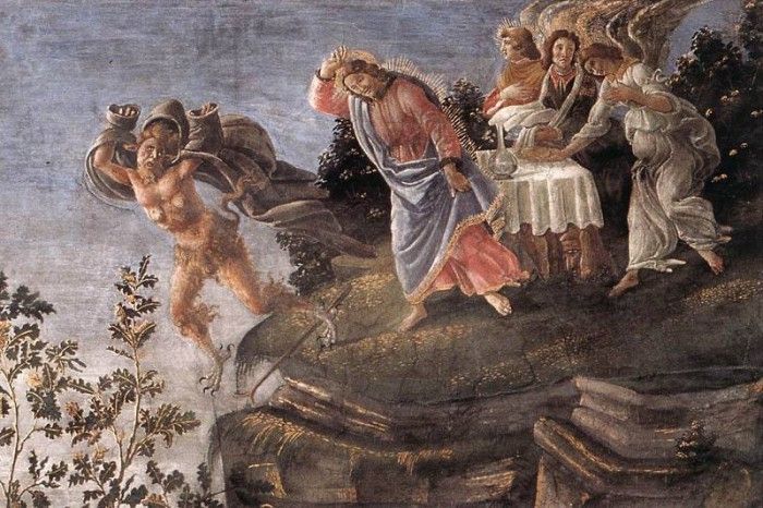 Botticelli The Temptation of Christ detail 6. , Alessandro