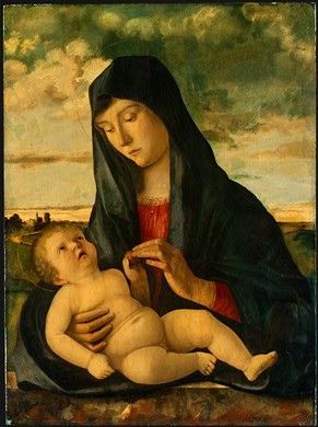 BELLINI,G. MADONNA AND CHILD IN A LANDSCAPE, C. 1480, NGW. , 
