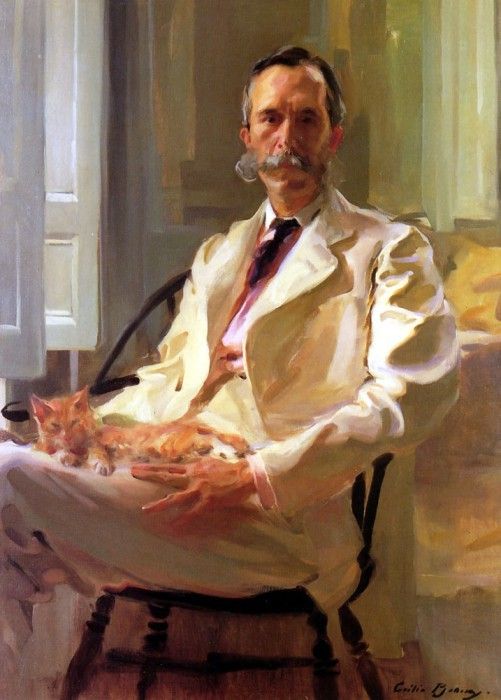 Man with the Cat. , 