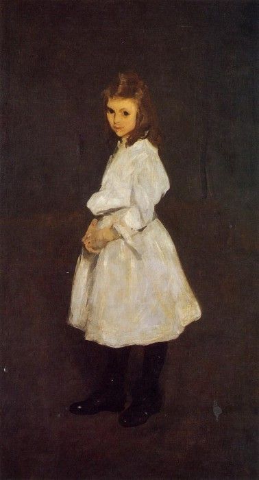 Bellows George Wesley Little Girl in White aka Queenie Barnett. ,  