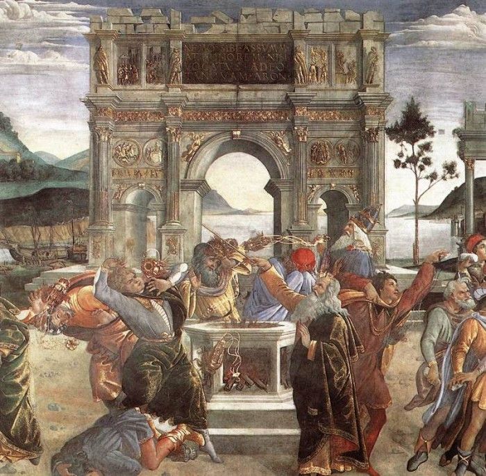 Botticelli The Punishment of Korah detail 1. , Alessandro