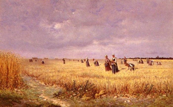 Baeuvais Armand Les Glaneuses Dans Les Chaumes-Berry. , 
