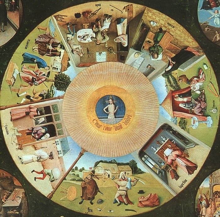 BOSCH, HIERONYMOUS-TABLETOP OF THE SEVEN DEADLY SINS AND THE . , 