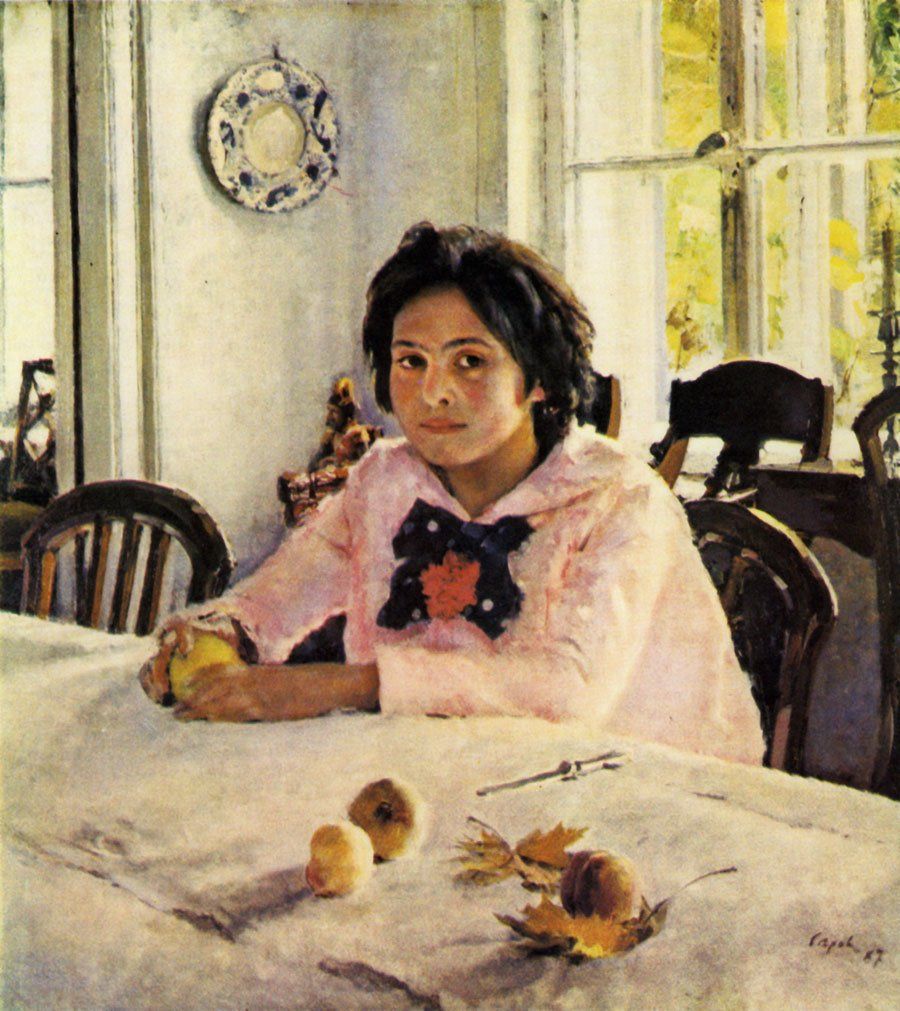 Картина «Девочка с персиками»