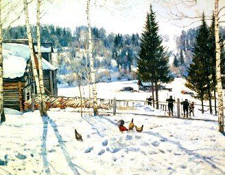 Конец зимы, картина К.Ф. Юона